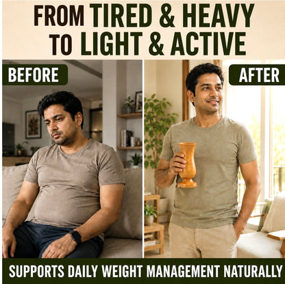 Weight Loss and Body Detox Wooden Water
Glass (100% Natural)