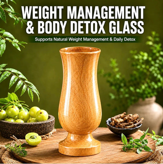 Weight Loss and Body Detox Wooden Water
Glass (100% Natural)