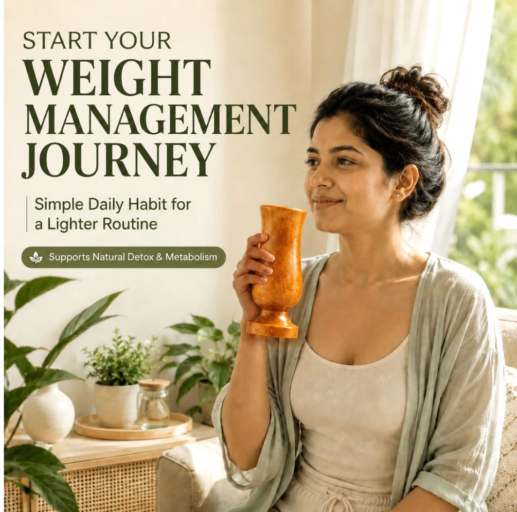 Weight Loss and Body Detox Wooden Water
Glass (100% Natural)